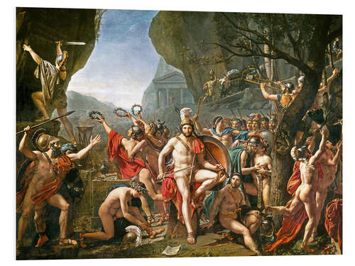 Foam board print Leonidas on the Thermopylae