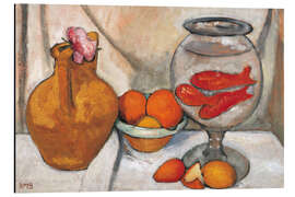 Aluminium print Still life with fishbowl