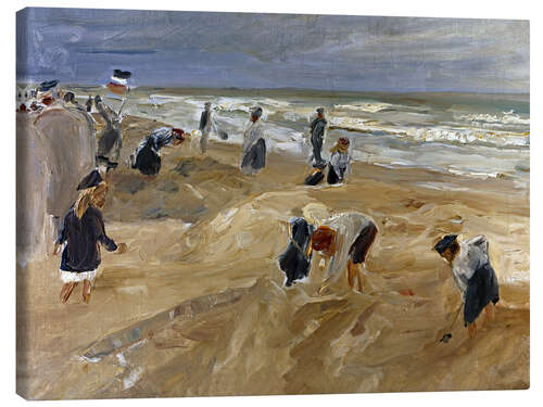 Canvas print Beach scene in Noordwijk