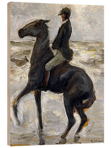 Wood print Rider on the beach