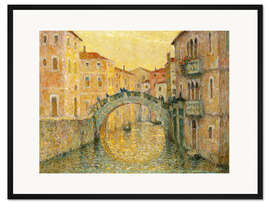 Gerahmter Kunstdruck Morgensonne in Venedig