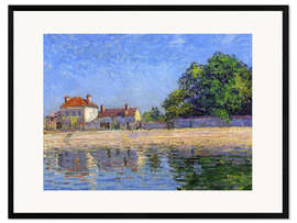 Framed art print Shore of the Loing, Saint-Mammès