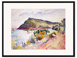 Impressão artística com moldura Le Cap Nègre, Baie de Pramousquier 1906