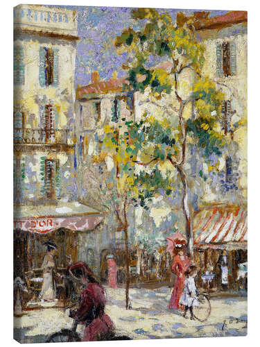 Canvas print Street scene in Paris