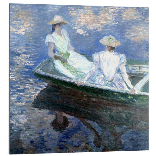 Aluminium print girls in a boat