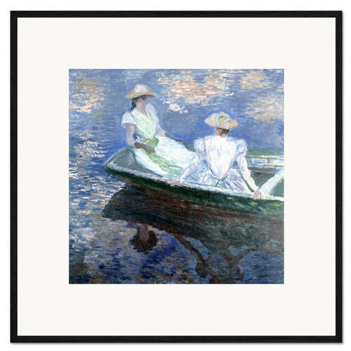 Framed art print girls in a boat