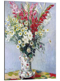 Magnettafel Blumenstrauß aus Gladiolen, Lilien und Margeriten