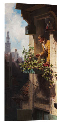 Gallery print Man Watering the Window Box