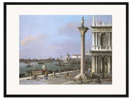 Gerahmter Kunstdruck Bacino di S. Marco - Von der Piazzetta aus