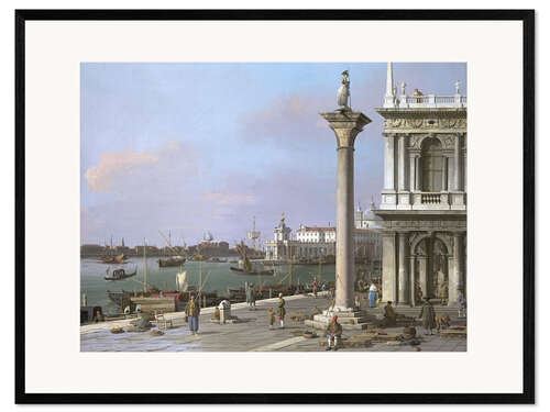 Gerahmter Kunstdruck Bacino di S. Marco - Von der Piazzetta aus