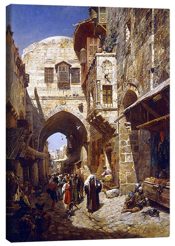 Canvas print Davidstraße, Jerusalem. 1887