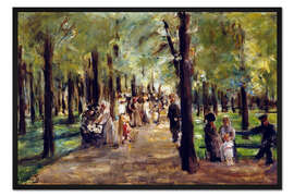 Gerahmter Kunstdruck Spaziergänger im Tiergarten