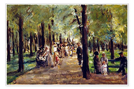 Tavla  Strollers in Tiergarten park - Max Liebermann