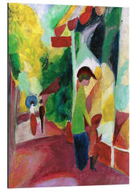 Magnettafel Schaufenster mit gelben Bäumen