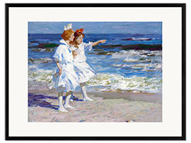 Framed art print Girls on the beach