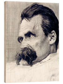 Hout print Friedrich Nietzsche, 1899