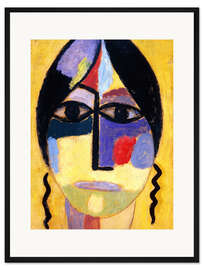 Gerahmter Kunstdruck Mystischer Kopf (Rabenflügel IV)