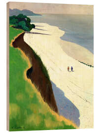 Print på træ  The Cliff and the White Shore - Félix Édouard Vallotton