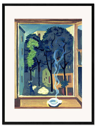 Gerahmter Kunstdruck Hof mit Sonnenstrahlen