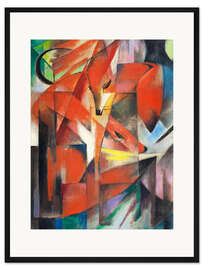 Gerahmter Kunstdruck Füchse