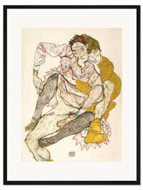 Gerahmter Kunstdruck Sitzendes Paar