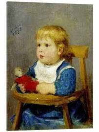 Acrylglasbild Mädchen im Kinderstühlchen, 1878