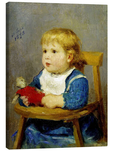 Leinwandbild Mädchen im Kinderstühlchen, 1878