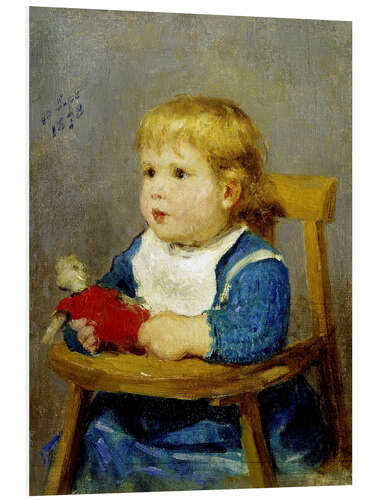 Foam board print Girl in a child's chair, 1878