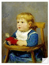 Selvklebende plakat Girl in a child's chair, 1878