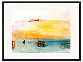 Gerahmter Kunstdruck Venedig, von Fusina aus gesehen