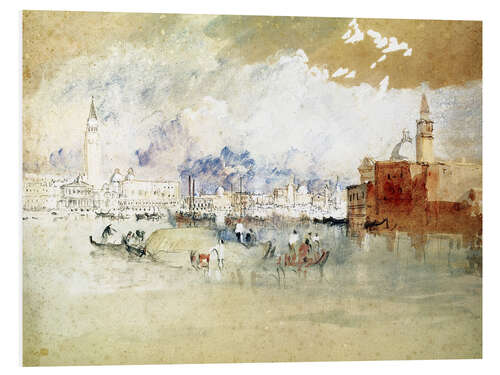 Foam board print Venice, seen from the lagoon