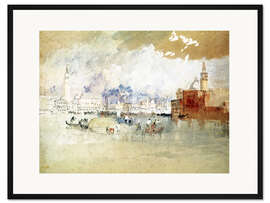 Gerahmter Kunstdruck Venedig, von der Lagune aus gesehen