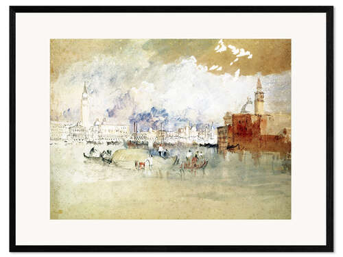 Gerahmter Kunstdruck Venedig, von der Lagune aus gesehen