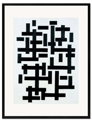 Impression artistique encadrée Composition en noir et blanc, 1918