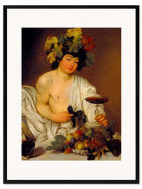 Gerahmter Kunstdruck Der junge Bacchus - Michelangelo Merisi (Caravaggio)