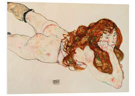 Foam board print Nude with Red Hair Lying on her Stomach