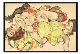 Gerahmter Kunstdruck Weibliches Liebespaar