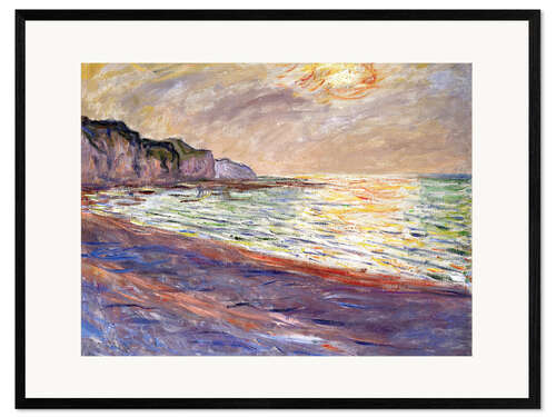 Innrammet kunsttrykk Beach at Pourville, Sunset