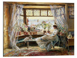 Magnettafel Lesende am Fenster