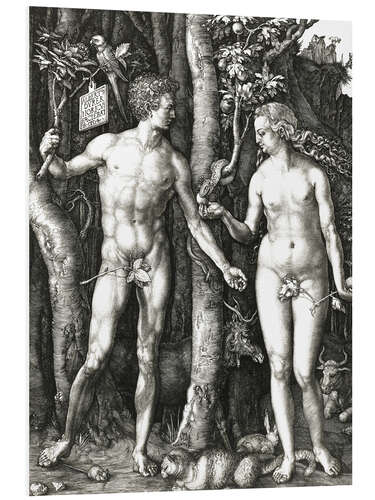 Foam board print Adam & Eve