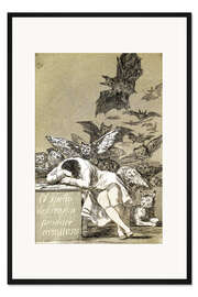 Gerahmter Kunstdruck Der Schlaf der Vernunft gebiert Ungeheuer
