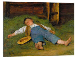 Magnettafel Schlafender Knabe im Heu