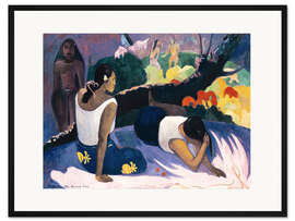 Gerahmter Kunstdruck Vergnügungen des bösen Geistes (Arearea no vareua ino)