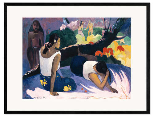Kehystetty taidepainatus Pleasures of the evil spirit (Arearea no vareua ino)