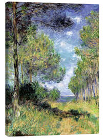 Lærredsbillede  Pine Tree Path At Varengeville - Claude Monet