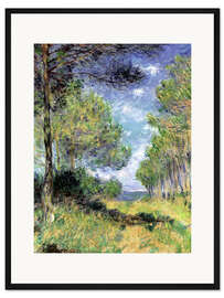 Gerahmter Kunstdruck Nadelbäume in Varengeville