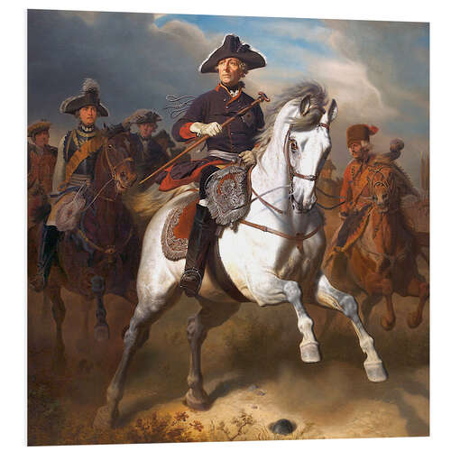 Foam board print Frederick the Great on horseback