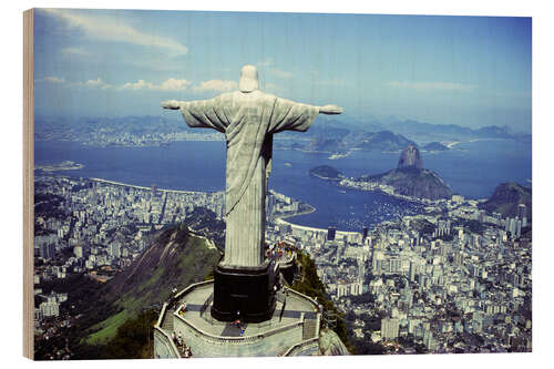 Tableau en bois Christ Rédempteur à Rio de Janeiro