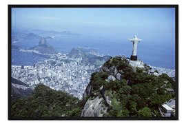 Gerahmter Kunstdruck Christus thront über Rio