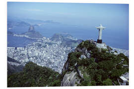 Foam board print Christ is enthroned over Rio